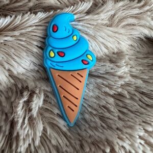 Blue Soft Serve Ice Cream Cone Shoe Charm 5/$20